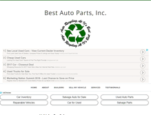 Tablet Screenshot of bestautopartsinc.biz